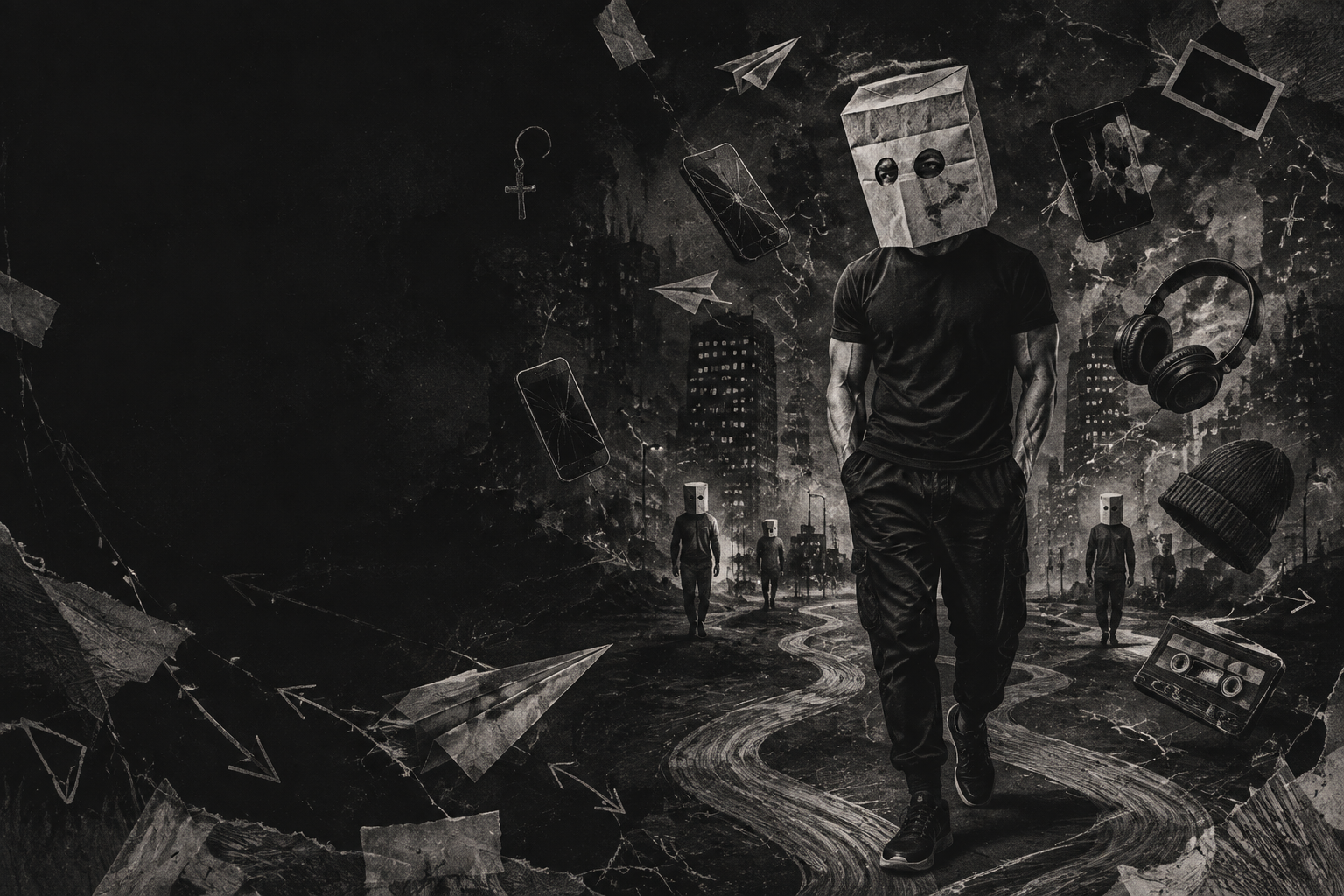 Anonymous Chad walking through the Offline District